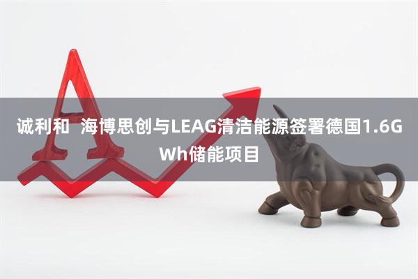 诚利和  海博思创与LEAG清洁能源签署德国1.6GWh储能项目